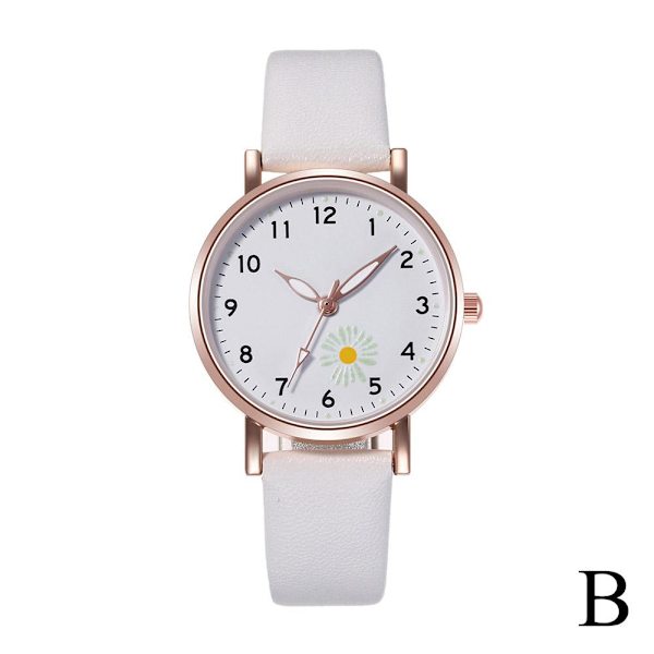 Lysande Klocka Nattlysande Kvinnor Söt Läder Enkla Klockor Liten Urtavla Quartz J4O3 Grey One size