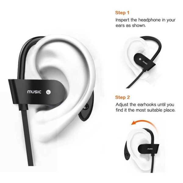56S trådlösa Bluetooth -hörlurar Sporting Running Earbuds Hand- black one-size