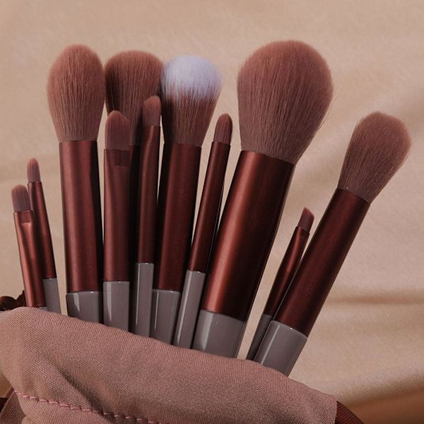 13ST Makeup Brushes Set Soft Shadow Contouring Brush Loose Powd  black 13pcs