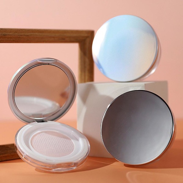 Portabel lös pulver kompakt behållare med spegeltom återanvändning Fantasy one-size