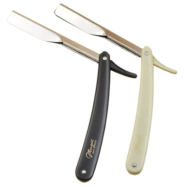 Barberblad Rakhyvel Manuell Kolstål Vikbar Bekväm Rakverktyg Svart Frisörsalong X8F9 green One size