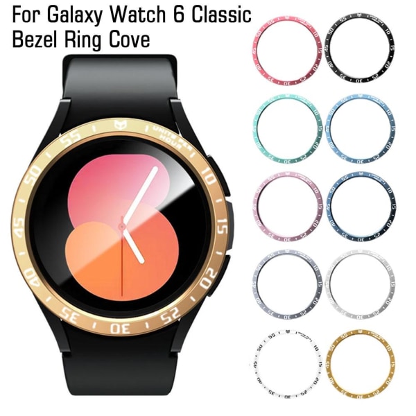 För Samsung Galaxy Watch 6 Classic 43/47 mm Bezel Styling Frame R pink 47mm