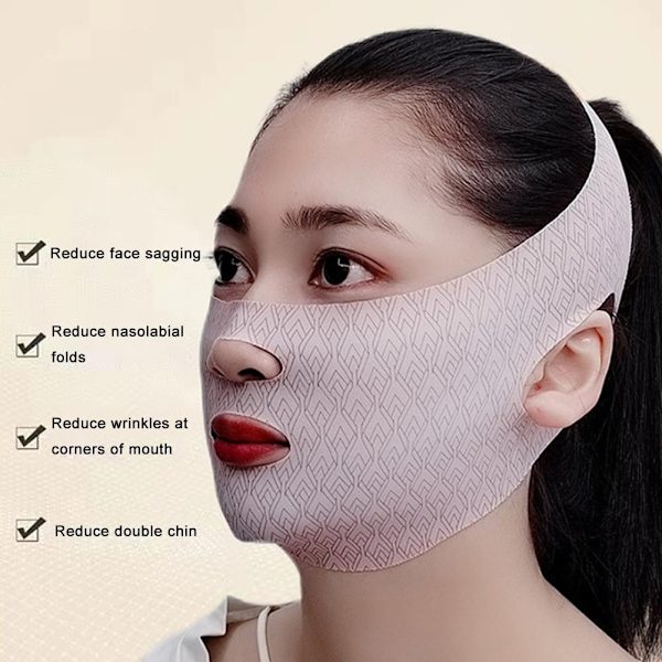 Ansiktsformande Bandage V Ansiktslyftmask Uppstramande Mask Ansikte Nattlinjer Och Andningsbar Dag Y4l6 A 1PCS