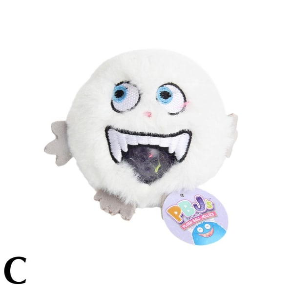 Creative Cute Pet Plysch Venting Ball Pinch Toys Stress Reliever white 8cm