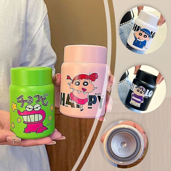 Crayon Shin-chan Bärbar Termosmugg i Rostfritt Stål green 200ml