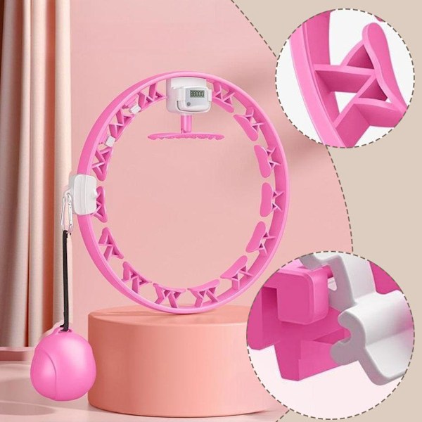 Smart Avtagbar Hu-la Hoop 2-i-1 Justerbar PP Material Hu-La Purple 1pc