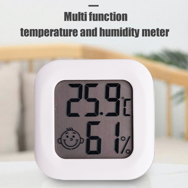 Digital LCD inomhus Hygrometer Termometer Fuktighetsmätare Rum хф ъ[