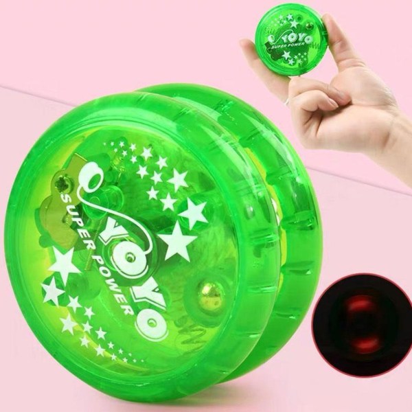 Kreativ LED YOYO Ball Yo-yo Glow Fancy Swirl Yo Yo Toy yellow one-size