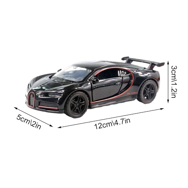 Simuleringsbilmodell Leksaker Legering Metallfordon Leksak Dragbil Black onesize
