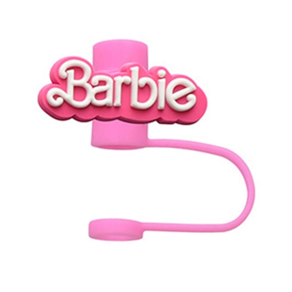 Barbie Halm Cap Silikon Barbie Cartoon Mjukt självhäftande Halm Dus 3 1pc