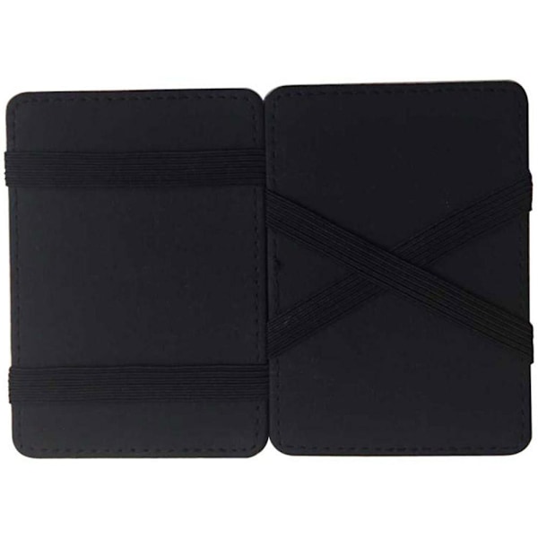 【lager i lager】NY PU-läder kreativ magisk plånbok kortväska busin black 12 card slots