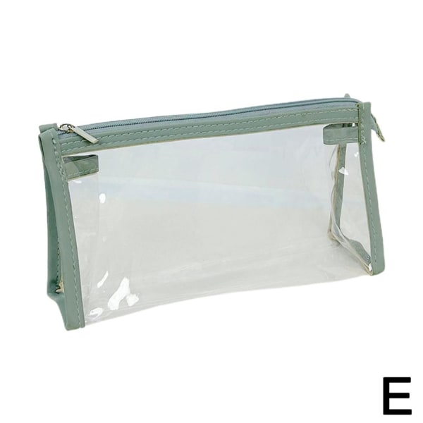 Ins Minimalistisk Transparent Case Style Clear Pencil Box Co green one size