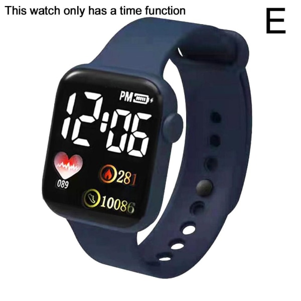 Watch LED Elektronisk Watch Square Digital Watch Fo Blue One size