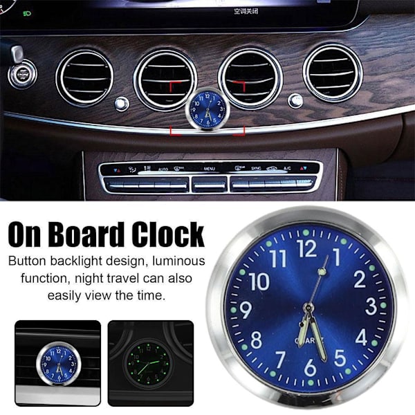 Universell Bilinstrumentbräda Klocka Luminous Quartz Watch Ornament Bilfäste D 3pcs