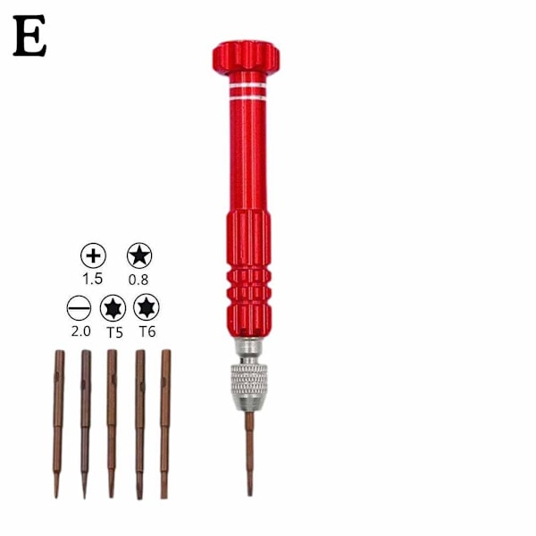 5-i-1 Pentalobe-skruvmejsel Precision Tool för iPhone DE Mobile red 1pcs
