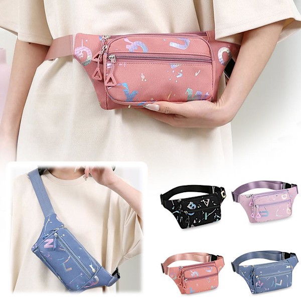Unisex Crossbody-väskor med stor kapacitet för arbete och sport  Purple One size