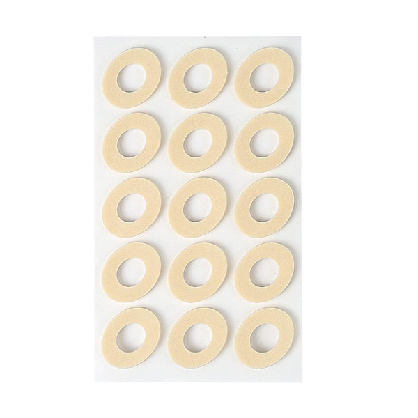 Gel Silikon Majskudde Omedelbara Pads Plåster Skor Patch Smärtlindring Fot U.K- large oval 15pcs