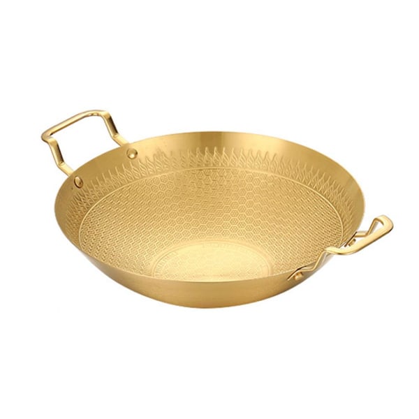 Rostfritt stål Stock Pot Spis Metall Pannor Matlagning Special Campi gold 30cm