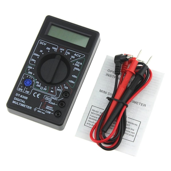 DM850 Digital Multimeter Handhållen Voltmeter LCD Digital Tester Elektrisk N8J1 Spänningsmätare Portabelt Verktyg Universell