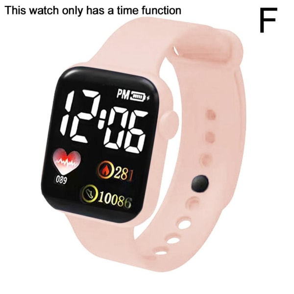 Watch LED Elektronisk Watch Square Digital Watch Fo Pink One size