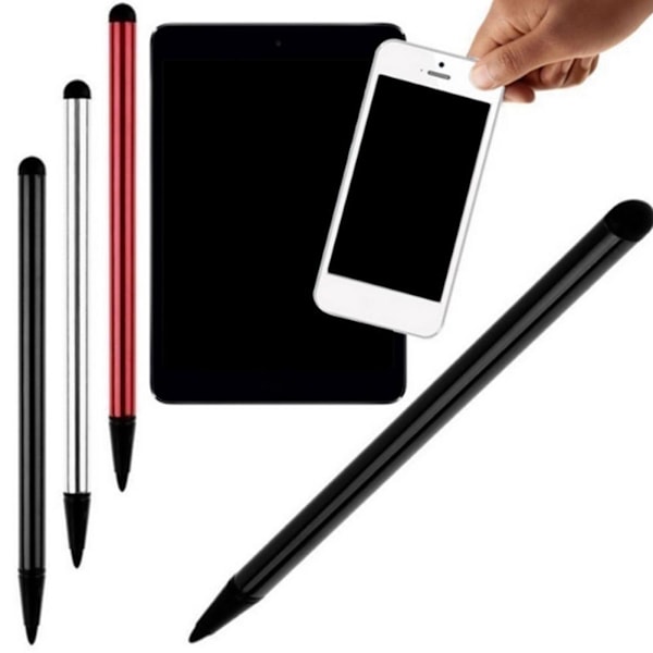 Enkel Dubbelverkande Pekskärmspenna Mobiltelefon Stylus Rörpenna Touch Q4b5 red One-size