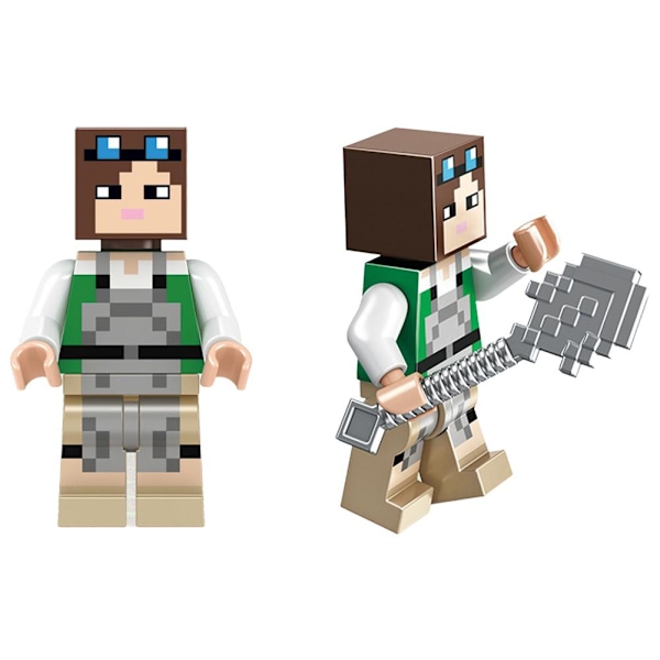 Barn Byggklossar Mini Leksak Stad Minifigurer Block Minecraft Nano C2t4 H1049 1pcs
