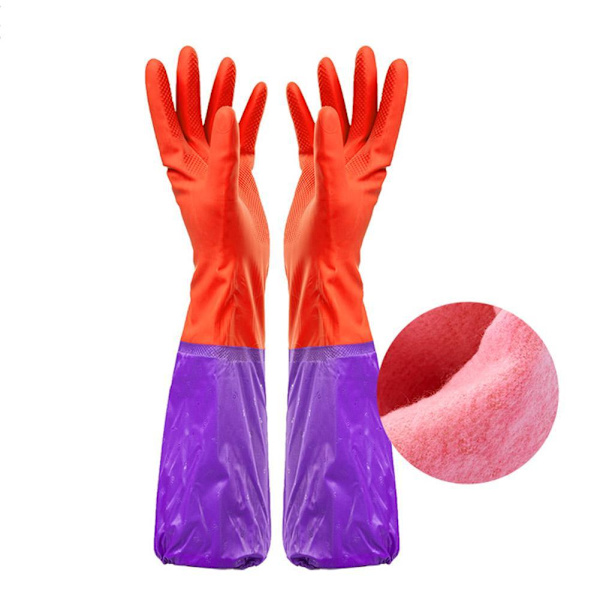 Långärmad Nitril Kemikaliesäker Vattentät Handske Latexgummi AU S/HET