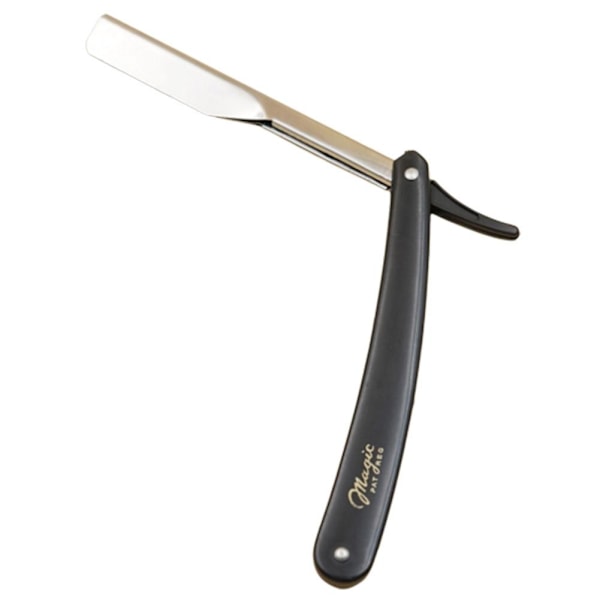 Barberblad Rakhyvel Manuell Kolstål Vikbar Bekväm Rakverktyg Svart Frisörsalong X8F9 black One size