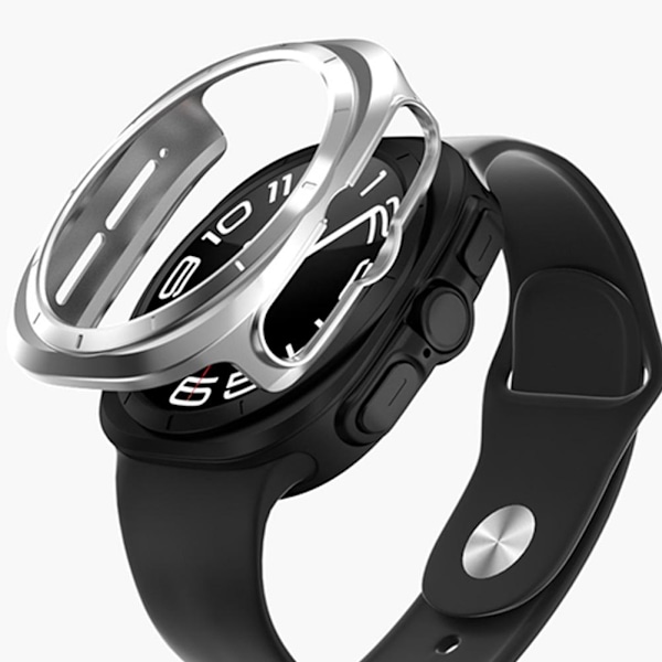 Skyddande stötfångare för PC-ramfodral till Samsung Galaxy Watch7 black for Galaxy Watch 7 Ultra