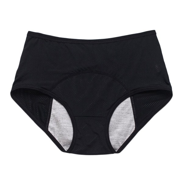 Läcksäkra underkläder för kvinnor Inkontinens Läcksäker skydd P Black 6XL