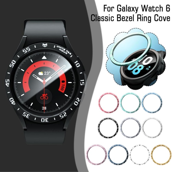 För Samsung Galaxy Watch 6 Classic 43/47 mm Bezel Styling Frame R pink 47mm