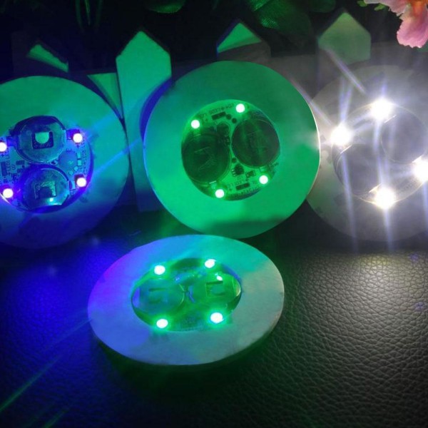 LED Coaster Light Up Dryckesflaska för Bar Party Inredning blue One-size