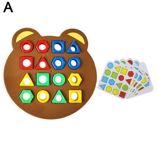 Formmatchande spel Färg Sensorisk pedagogisk leksak Barnpussel G multicolorA 1 player