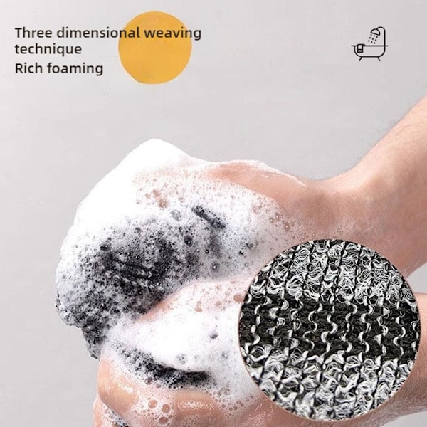Exfolierande duschhandduk, dubbelsidig badhandduk дφ K1Z2 M8S6 02 1pcs