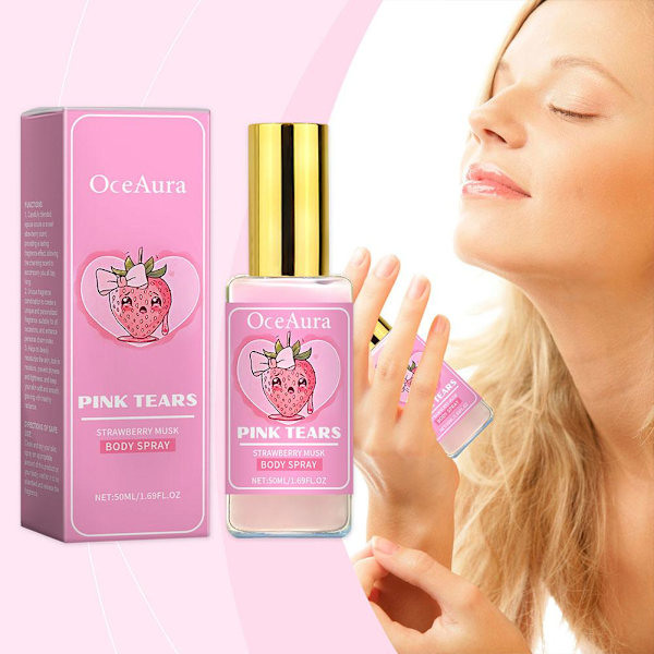 Parfymerad kroppsmistspray 50 ml Långvarig doft av jordgubbsmysk.