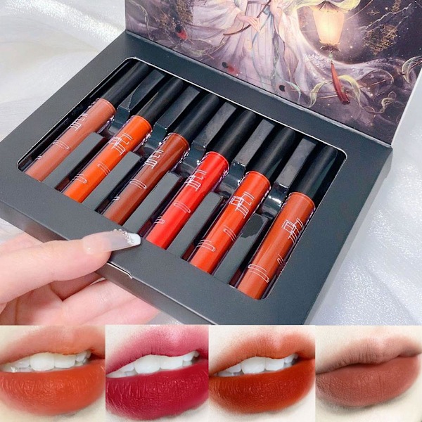 Mild Läppfärg Med Gincu Baldu Pusam Set För Vacker Makeup