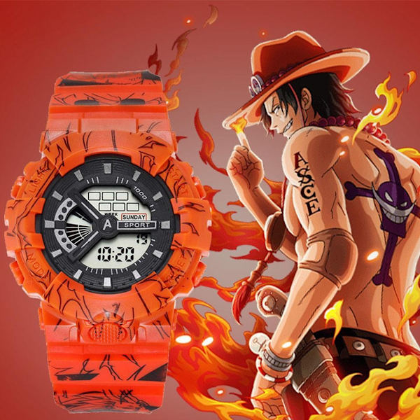 Ny Anime Sportklocka För Barn Män Och Kvinnor Multifunktionell Vattentät Elektronisk Klocka Gåva T3A6 C One size