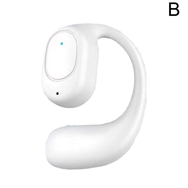 Clip On Bluetooth Earbuds Noise Cancelling Stereo Ear Clip Single white one-size