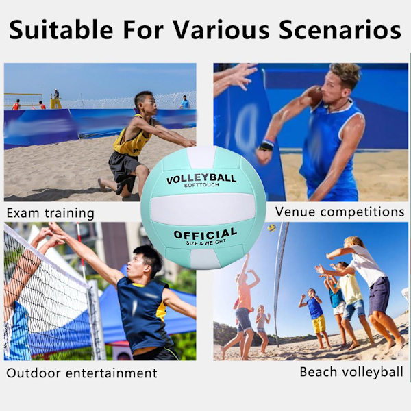 Molten Storlek 5 Volleyboll Mjuk Spel Tävling Sommar Beachvolleyboll L4Q1 Pump+Gas needle+Net bag 1 set