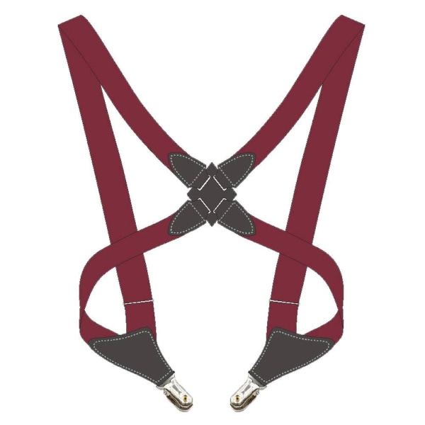 Mäns X Shape hängslen Justerbar elastisk hängslen Clip-on bälte S brown One-size