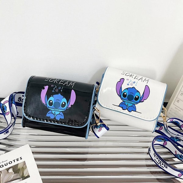 Stitch Messenger Väska Tecknad Söt Flickor PU Läder Underarms Mini Väska Tote Mode Kvinnor Z1W4 White without letter