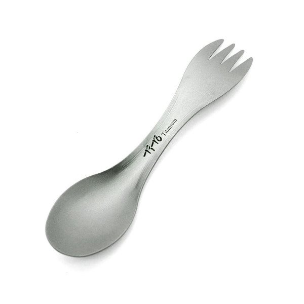 Utomhus Camping Picknick Titan Sked Bestick Gaffel Lättvikt Gaffel Spork Portabel A8U4