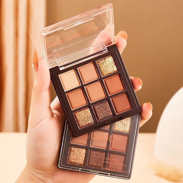 Nio Färgers Choklad Ögonskugga Matt Svårflörtad Mångsidig Palett Skugga Av Ögonmakeup D1U5