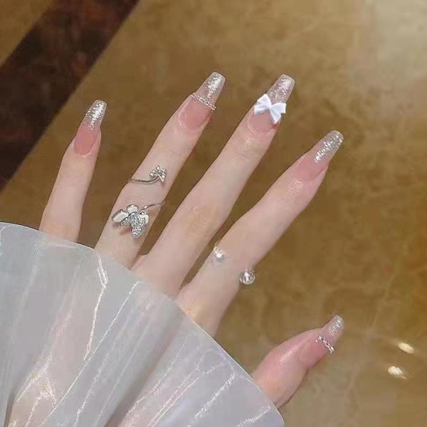 24 st Avtagbara Färdiga Bärbara Nagelplåster Nagelkonst Dekaler WR106 24pcs