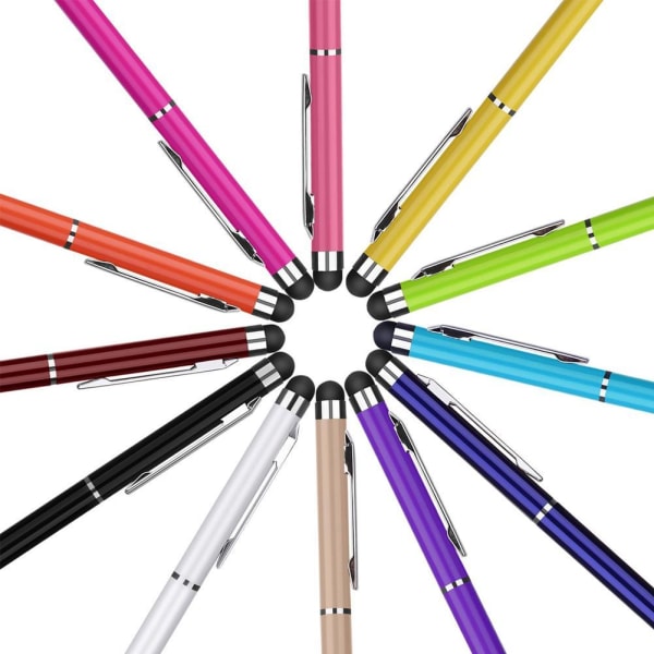 10 st 2-i-1 skärm Stylus Kulspetspenna för iPad iPhone surfplatta multicolor1 one-size 10pcs