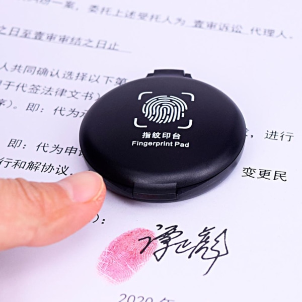 TAOYUN Bläckdyna med fingeravtryck Bläckdyna med tumavtryck för notarius publicus red One-size