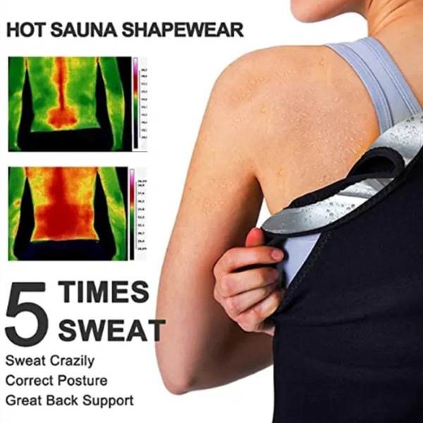 Sweat väst Bastu Sweat Suit för kvinnor Bastuskjorta Shapewear 70-80kg 4XL/5XL