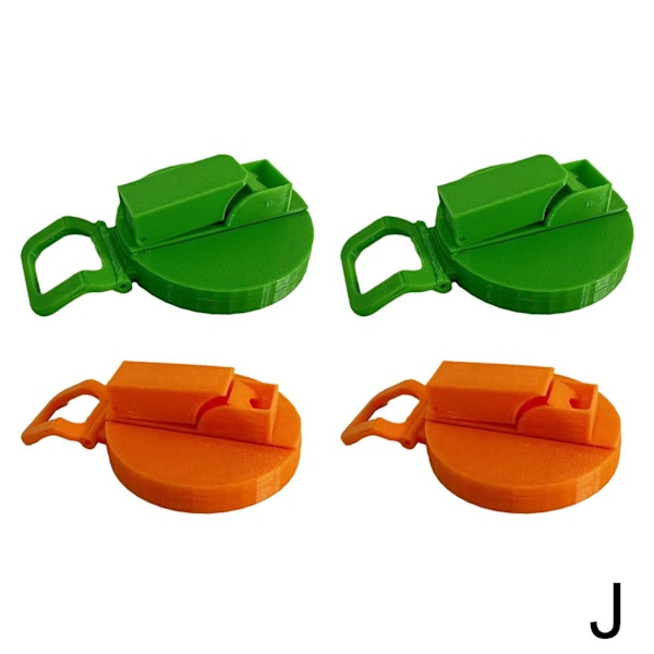 4 Färgade Sodaburkslock, Silikon Sugrör Sodaburkslock, Burkskydd för 2 green and 2 orange 4pcs