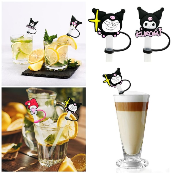 Kuromi Halmhylsa Cap Silikondammplugg Söt animedel 1709-19 one-size