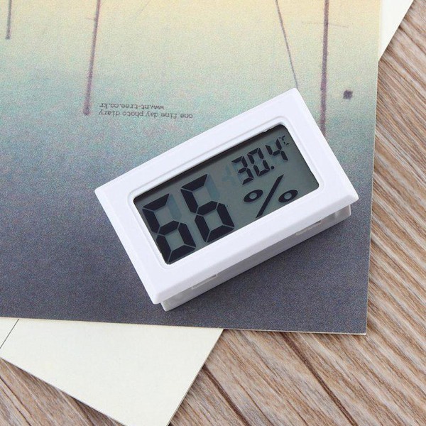 Digital hygrometer LCD termometer hygrometer vivarium orm black One-size